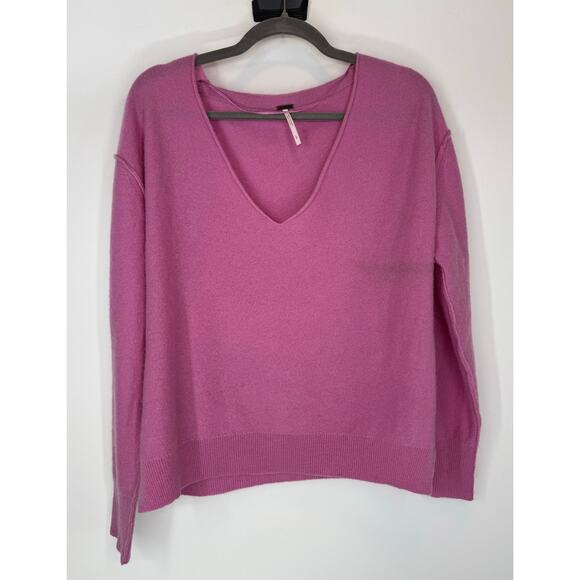Free people harmony cashmere pink sweater S - Picture 1 of 4